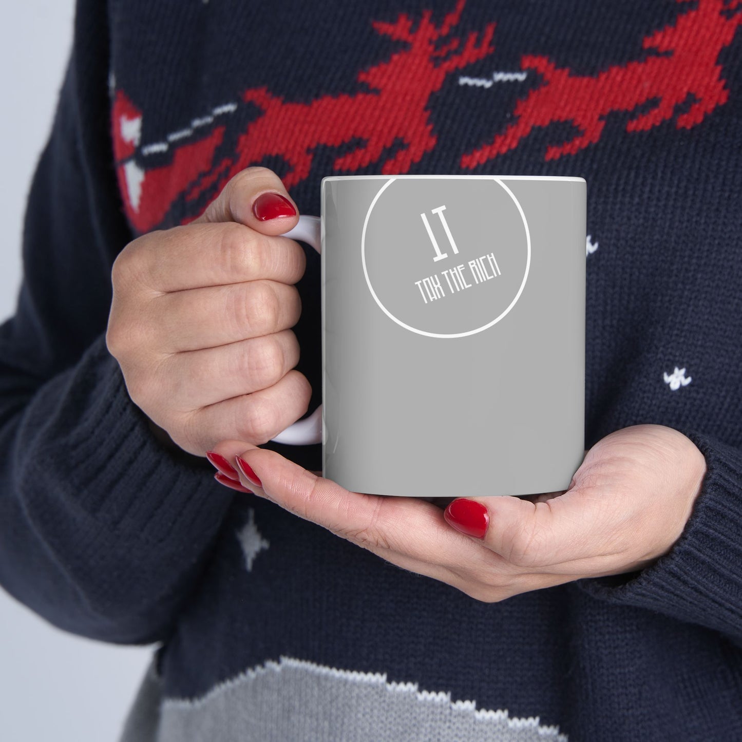 Ceramic Coffee Mug (Light Grey)- Perfect Gift for Any Occasion