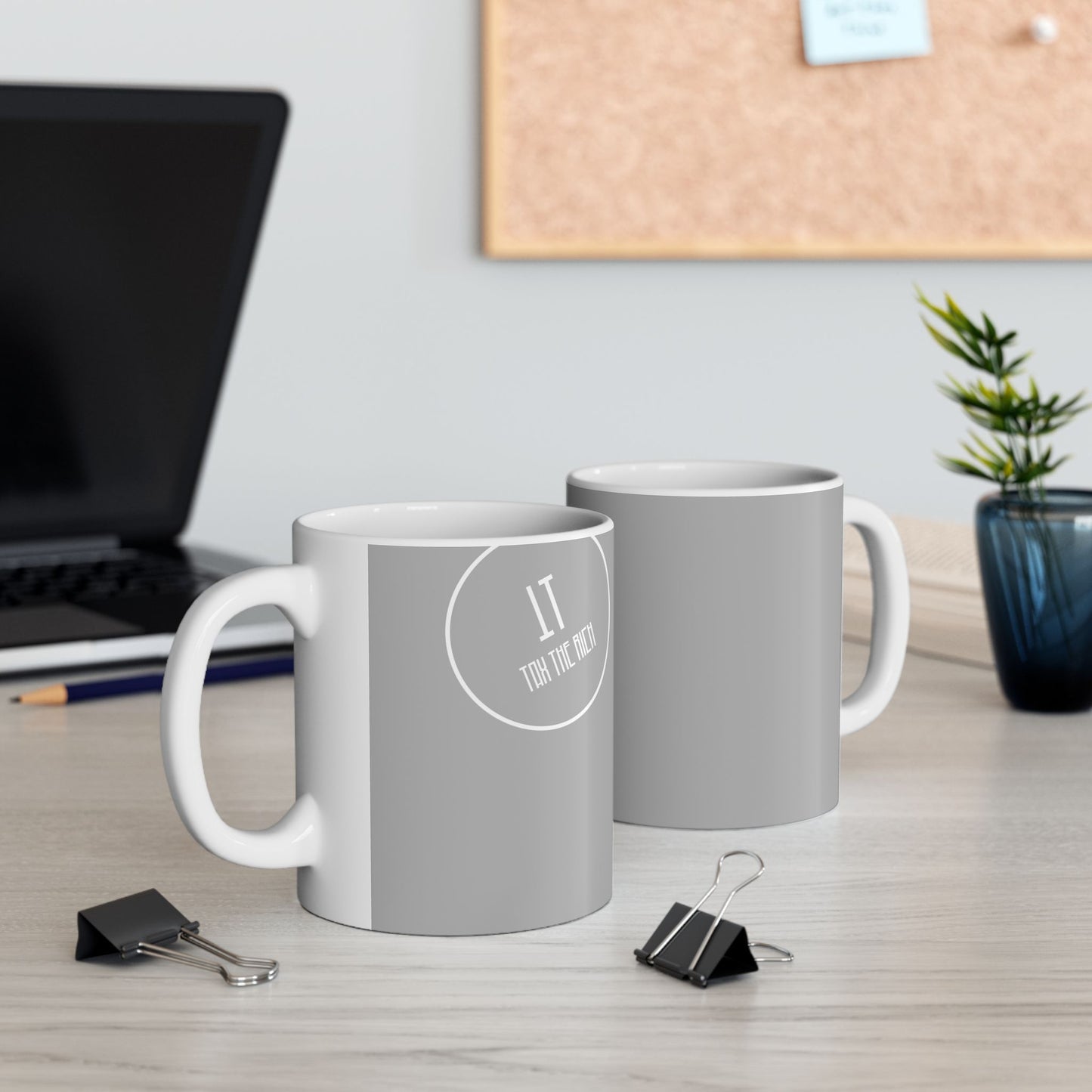 Ceramic Coffee Mug (Light Grey)- Perfect Gift for Any Occasion
